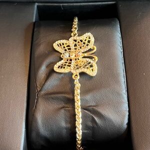 18k gold plated butterfly bracelet
